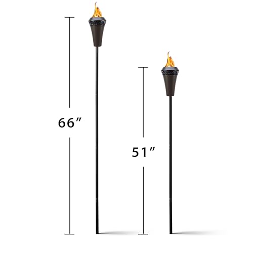 TIKI 1112149 Lamplight Island King Flame Torch, Large