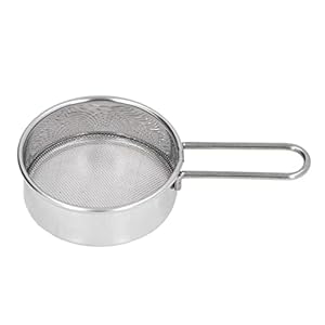Mini ronde meelzeef, licht gaas 304 roestvrijstalen meelzeef met fijn gaas, sterk praktisch voor oven;