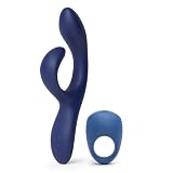 We-Vibe Nova 2 Blue Dual Stimulation Rabbit Vibrator & Pivot Vibrating Cock Ring - Date Night App Controlled Couples Sex Toys Bundle