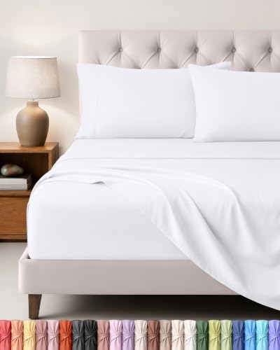Utopia Bedding Juego de Sabanas 4 Piezas, 150x200cm, Blanco