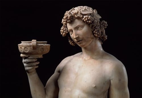 Detalle de Baco de Buonarroti cuadro lienzo impreso para decoración elegante de interiores