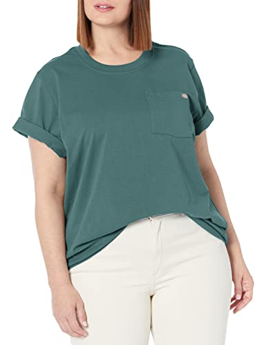 Dickies Size Women's Plus Short Sleeve Heavyweight T-Shirt, Lincoln Green, 3X #TOP14