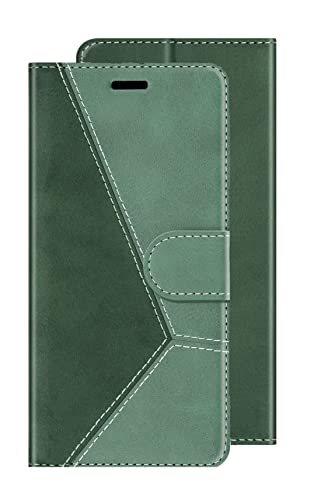 Image of Perkie Trendy Series, Faux Leather Wallet Flip Case Magnetic Closure Flip Cover for for Motorola Moto G54 5G (Olive Green)
