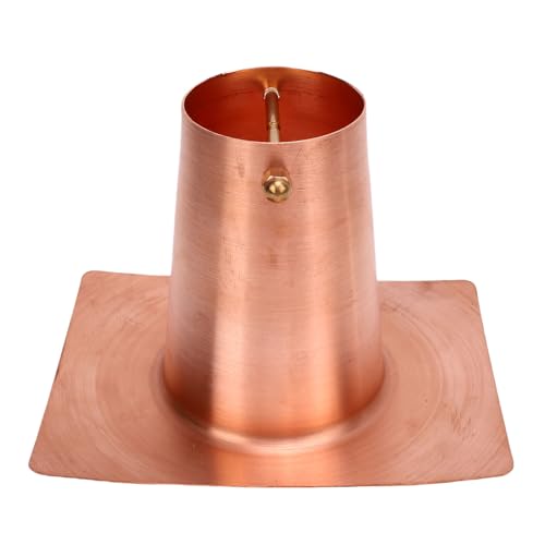 Adaptateur en cuivre pour chaîne de pluie avec boulon en laiton pour gouttière