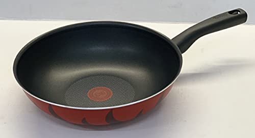 Tefal Tempo Flame 28cm Wokpan, Red