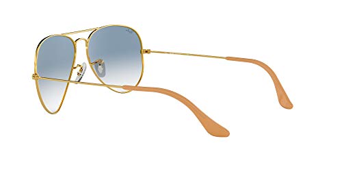 Ray-Ban Rb3025 Classic Aviator Sunglasses, Gold/Clear Gradient Blue, 55 Mm #TOP4