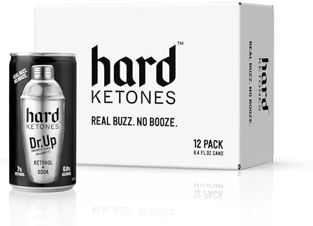 Hard Ketones Dr. Up Unsweetened (aka NASTY) | 17g Ketohol | 12 Pack, 8.4 Oz Cans