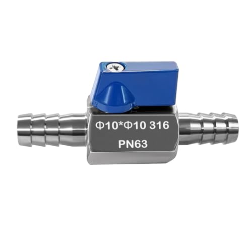 Beduan 3/8 Barb Ball Valve 316 Stainless Steel Mini Shut Off Valve