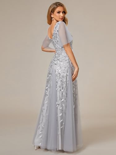 Image of Ever-Pretty Women's Sequin V-Neck Formal Mother of the Bride Dresses