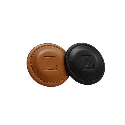 THOM Personalized Golf Marker A-Z, (Set of 2) for Golfers - Magnetic Ball Marker Handmade with 100% Vegan Leather - Fun Golf Stuff for Men - Customized Golf Gifts (Z, Black/Brown) by THOM - Used condition - US$17.82