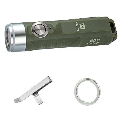 Rovyvon Aurora A1 G4 Keychain Flashlight, Max 650 Lumen Super Bright With Edc Mini Size, 5 Mode Easy Use, Usb-C Rechargeable, Waterproof, Perfect For Camping Emergency Outdoor(Armygreen) #TOP23