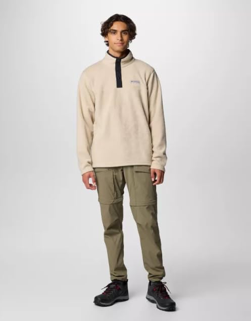 Columbia Mens Steens Mountain Half Snap Fleece Jacket, Ancient Fossil/Black, Large Tall3