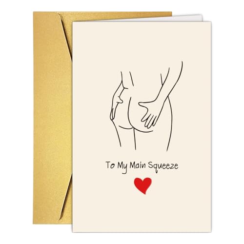 RPJIEKINXU Funny Annivesary Card for Him Her, Romantic Naughty Love Card for Wife Husbahd girlfriend boyfriend Partner Couple, Funny Valentine's Day Gift