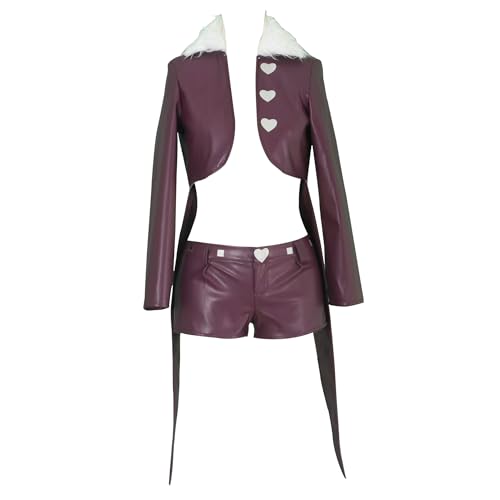 Anime Merlin Cosplay Boa Shin Costume Party Uniform Full Set Female Halloween Outfits (Large) Purple