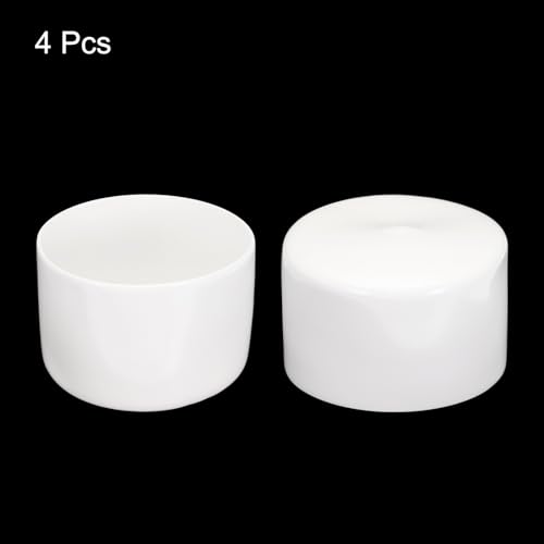 Image of uxcell 4pcs Rubber End Caps 80mm ID Vinyl Round End Cap Cover Screw Thread Protectors White, 50mm Height