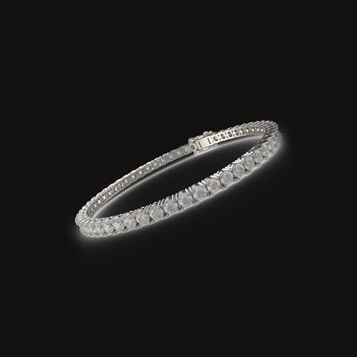 Handmade 3-12ct Lab-Grown Diamond Tennis Bracelet - 14K White/Yellow/Rose Gold & Platinum, 4-Prong, D-VS2/SI1, Free Engraving2