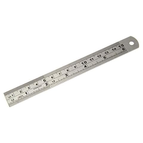 CDL Micro 15 cm / 150mm Stainless Steel Metal Ruler/Rule (20mm Wide) Metric & Imperial Cover