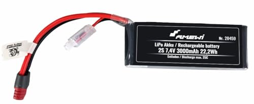 Batterie LiPo 2S 7,4 V 3000 mAh Amewi accu de remplacement avec prise T