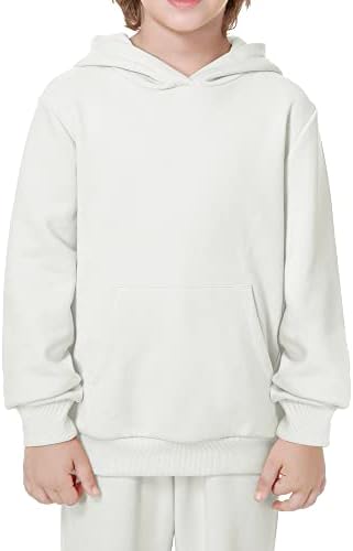 Kid Nation Kids' Soft Brushed Fleece Casual Basic Pullover Hooded Sweatshirt Hoodie for Boys or Girls 4-12 Years