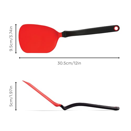 image for Dreamfarm Chopula Non-Stick-Safe Super-Flexible Sit-Up Spatula with St