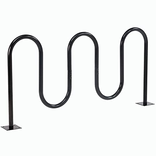 Global Industrial 68" L Wave Bike Rack, Fange Mount, 7-Bike Capacity, Black by Global Industrial - Used condition - US$191.36