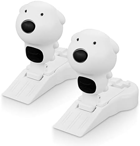 Soimeat Door Stop Alarm, Door Stopper with 120DB Alarm and Flashing Lights, Upgraded Sensitivity Cute Wedge Doorstop, Door Stop Security Devices Alert for Hotel, Travel and House (2 Pack)