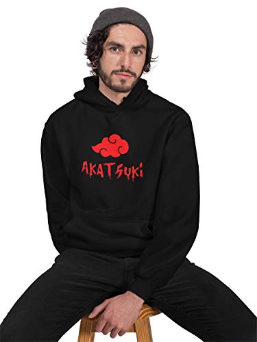 Blusa Moletom Casaco Naruto Akatsuki Unissex Preto Tamanho:M