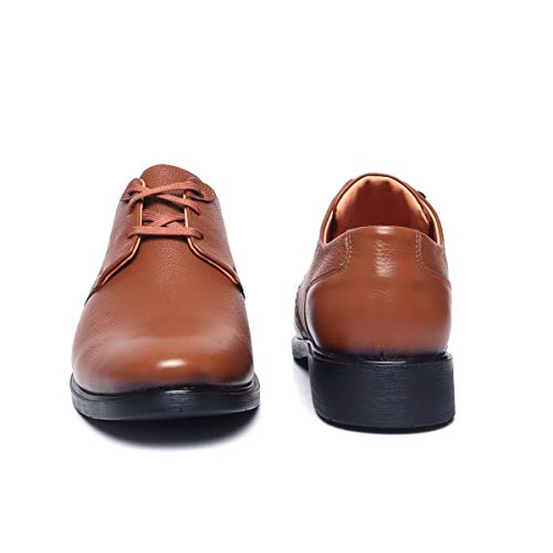 Image of Zoom Shoes Leather Formal Casual Shoes with Laces for Adults Super Comfortable with Lightweight and Slip Resistant Sole A-1172