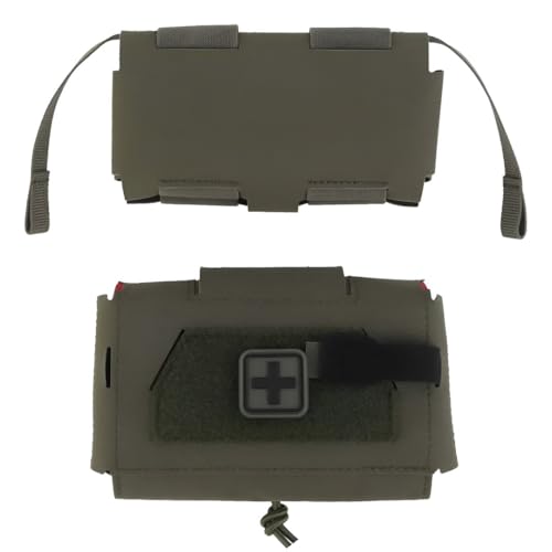 Botiquín De Primeros Auxilios Compacto, Bolsa Táctica Nailon con Correas MOLLE, Diseño Dividido For Un Acceso Rápido, Ideal Airsoft, Cosplay Y Actividades En Equipo(RG)