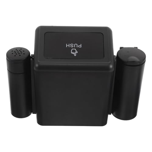 Porta cigarrillos y cenicero para coche con mini cubo de basura integrado en color negro
