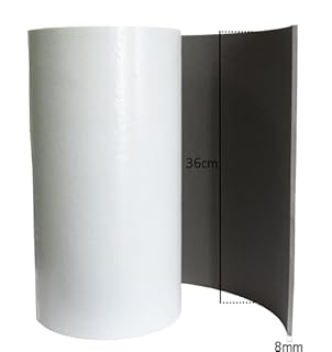 TROCELLEN Fascia Isolante per Cassonetto Tapparella [Spessore 8MM, H 36 cm, L 5m] Autoadesiva Coibentazione, Antivibrante Insonorizzante Termoacustica. Colore Nero Antracite