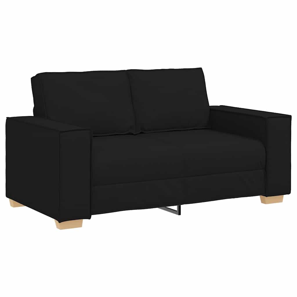 vidaXL Divano a 2 posti Nero 160x78x84 cm Tessuto