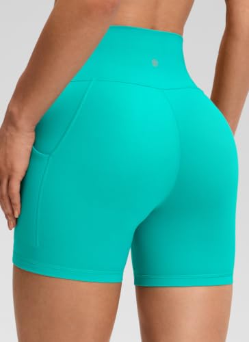 Image of CRZ YOGA Butterluxe Biker Shorts Pockets 5 inch | Extremely Soft, Gentle Compression, Workout, High Waisted, for Women