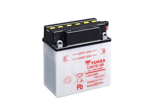 Batterie de moto YUASA 12N7D-3B haute résistance aux vibrations