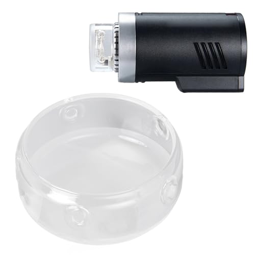 AD300Pro�p�K���X���C�g�h�[���v���e�N�^�[�A�J�����t���b�V���ی�K���X�J�o�[�̌����A�J�����t���b�V���Ɩ��p�̉~�`�����v�V�F�[�h�ی�K���X�h�[��