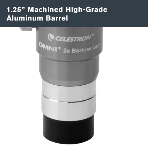 Celestron Omni 1.25" 2X Barlow Lens for Telescope Eyepieces Threaded Barrel - image 7