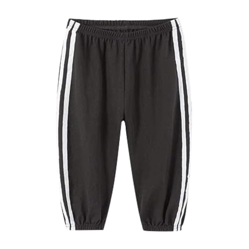 LittleSpring Girls Boys Summer Pants Elastic Waist Lightweight Joggers 2-10 Years