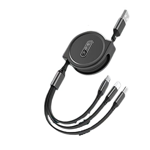 EYUVAA LABEL Retractable 3 in 1 Charging Cable, 3.0A Fast Charging Cord Compatible with i-Phone, Type C & Micro USB for All Android and i-OS Smartphones (Multicolor) (B09QYTCHWP) Amazon Price History, Amazon Price Tracker
