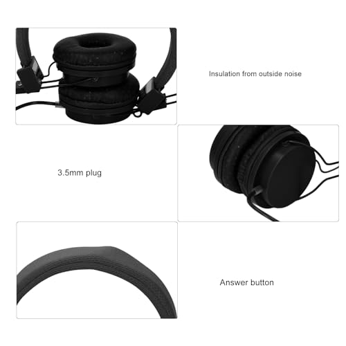 Audífonos con micrófono cable 3.5mm ajustable plegable miniatura 6