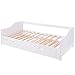 vidaXL Sofá Cama Extensible de Doble Altura Madera Pino Blanco Sillón Dormir