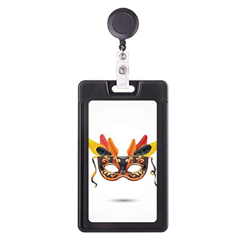 Porte-badge rétractable enrouleur carte accès motif Venise