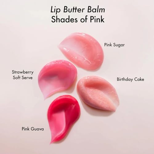 Summer Fridays Lip Butter Balm Sweet Pink Duo - Conditioning Tinted Lip Balm + Overnight Mask for Instant Shine + Color - With Hydrating Shea Butter - Strawberry Soft Serve + Birthday Cake (2 Count) - 7
