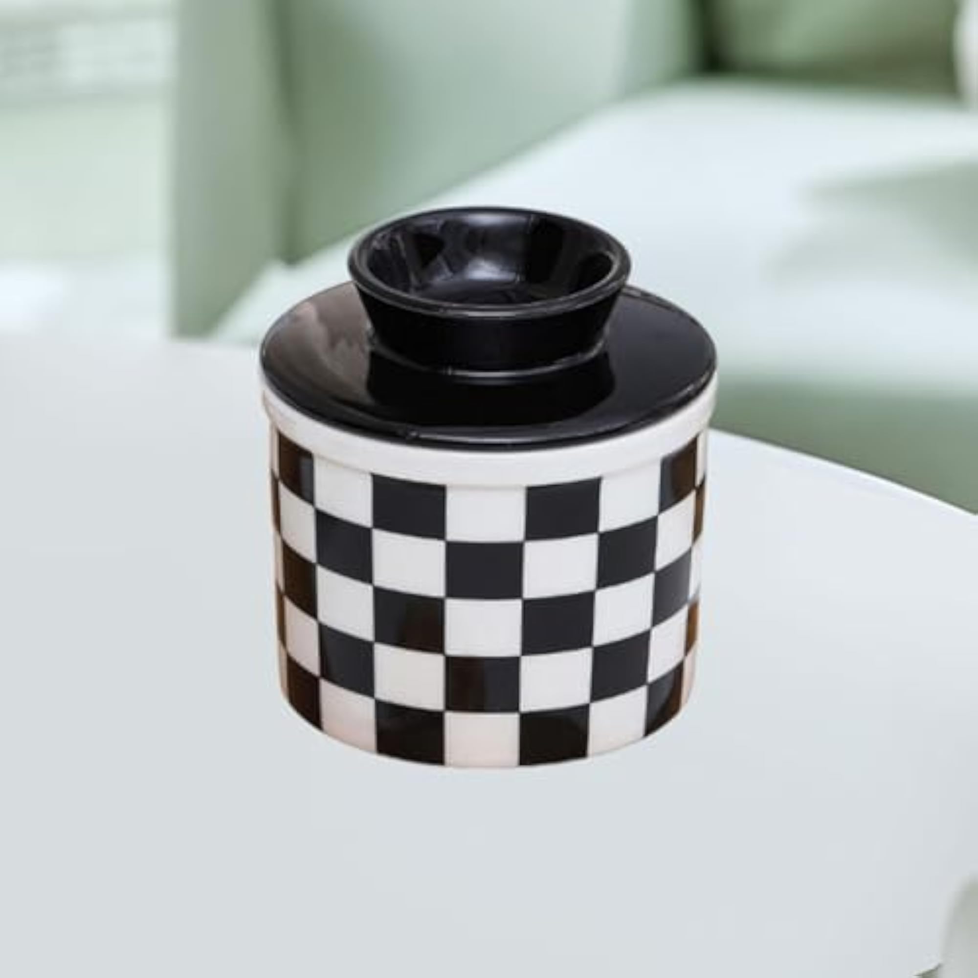 Butter Crock Porcelain Kitchen Storage Container for Fresh Butter