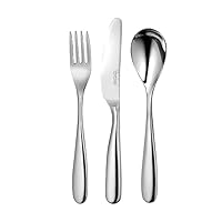 Robert Welch Stanton Bright, 3 Piece Children's Cutlery Set. Made from Stainless Steel. Dishwasher Safe.