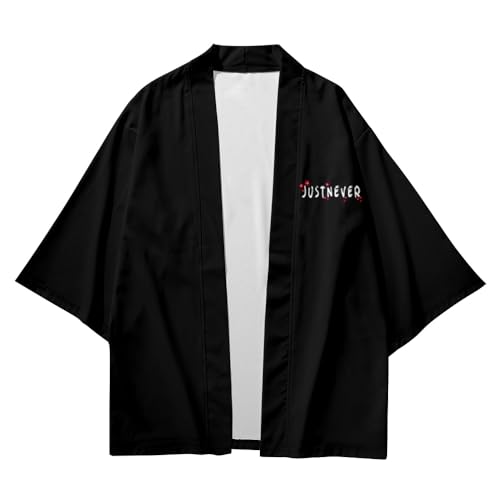 Image of DOVWOER Women's and Men Cardigan Jackets Japanese Kimono Casual Open Front Lightweight Coat