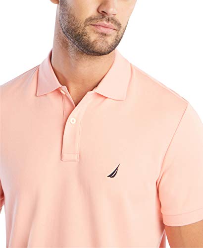 Image of Nautica Men's Classic Fit Short Sleeve Dual Tipped Collar Polo Shirt