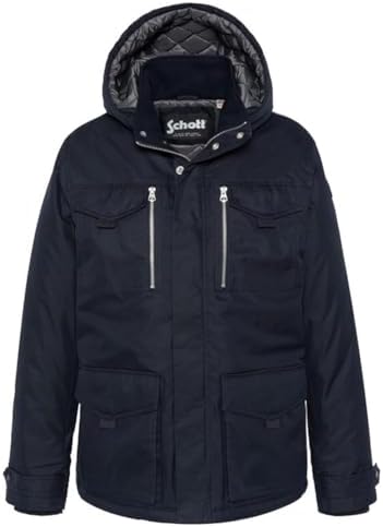 Schott NYC Herren Baldwyn Jacke, Marineblau, S