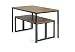 Zinus Louis Modern Studio Collection Soho Dining Table with Two Benches / 3 piece set, Brown