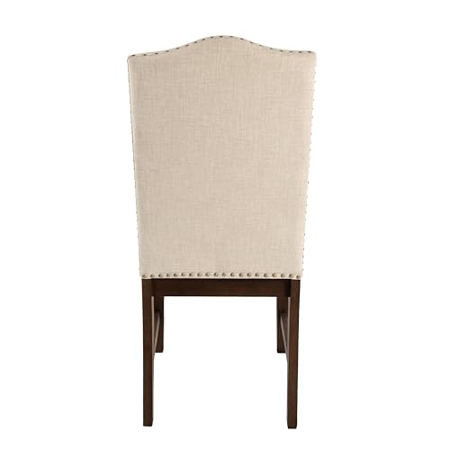 Image of HomePop Scalloped Back Dining Chair - Beige Woven(Set of 2)