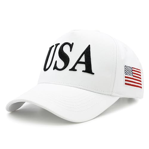Image of USA Flag Hat for Men Women - 3D Embroidered Patriotic Baseball Cap, 4th of July, 250th